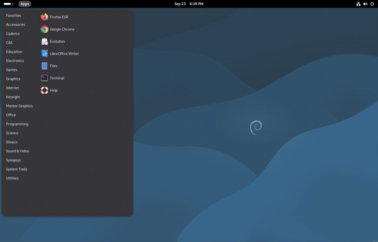 Open Terminal from the CAE Apps menu.